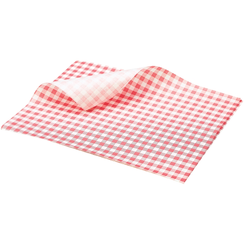 FetttÃ€tt Papper Rutigt RÃ¶tt 25 x 20cm - 1000 St.